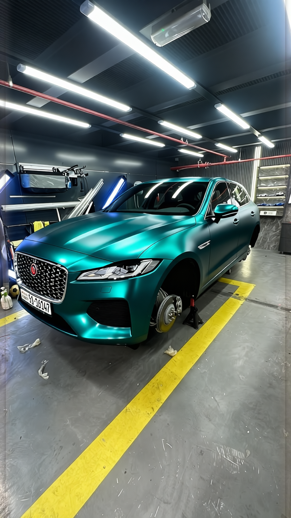 Your car rendered in Super Gloss Era Green gloss wrap