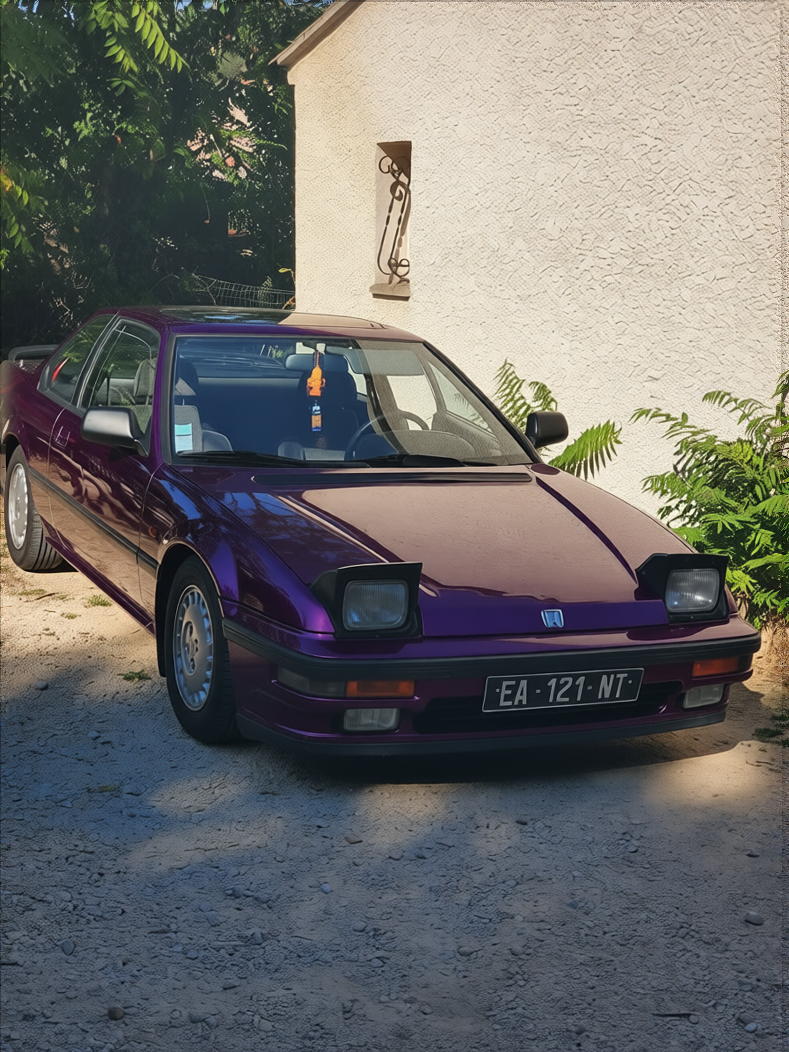 Your car rendered in Midnight Purple gloss paint
