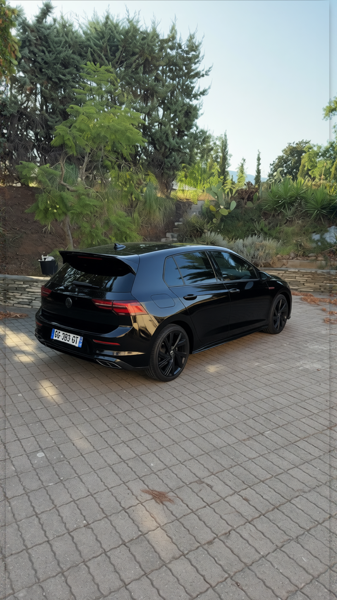 Your car rendered in Black gloss paint
