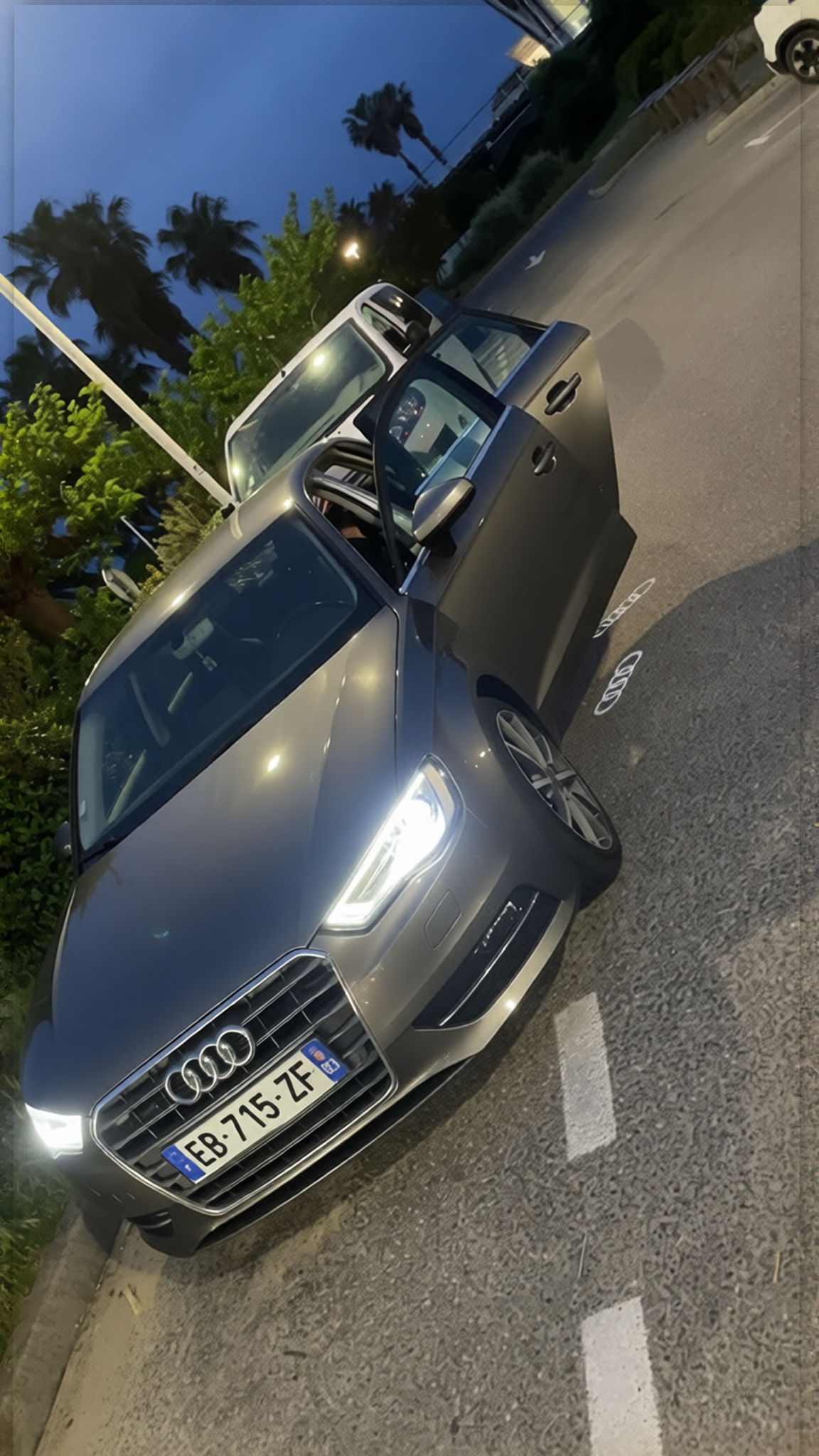 Audi A3 rendered in Nardo Grey gloss paint
