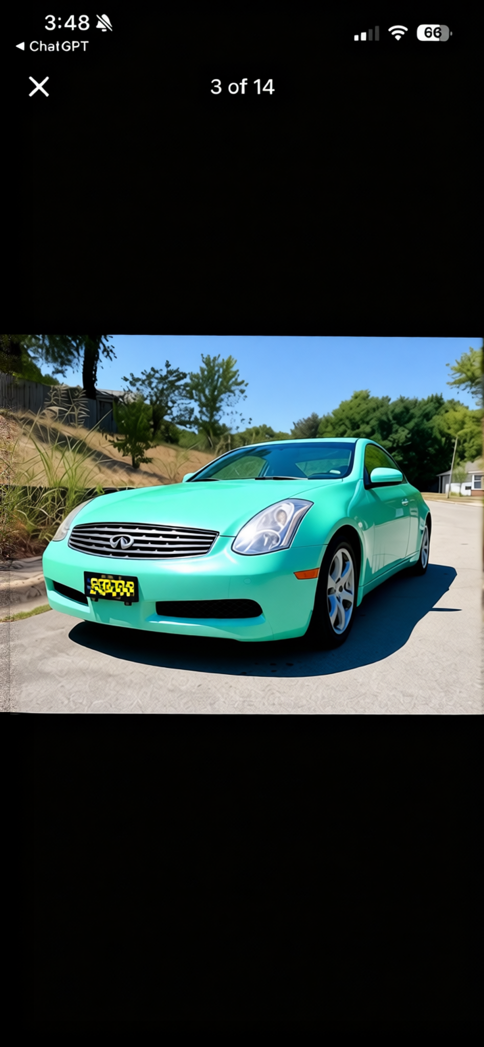Your car rendered in Super Gloss LB Tiffany Blue gloss wrap