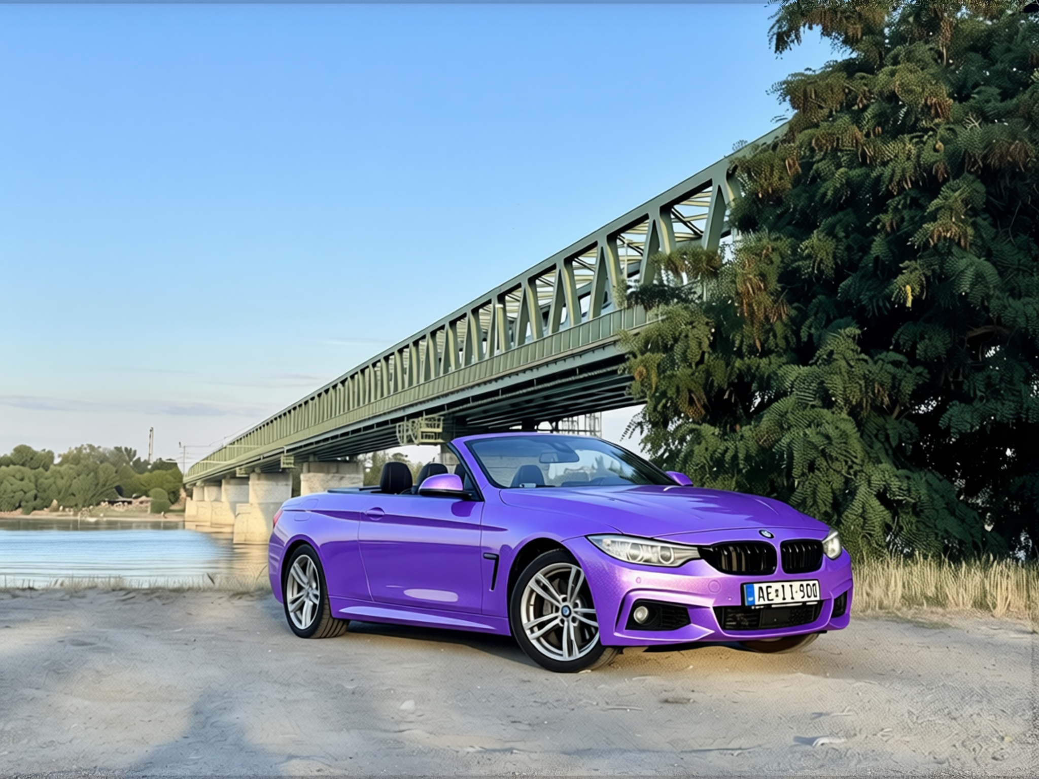 Your car rendered in Glossy Laser Light Purple gloss wrap