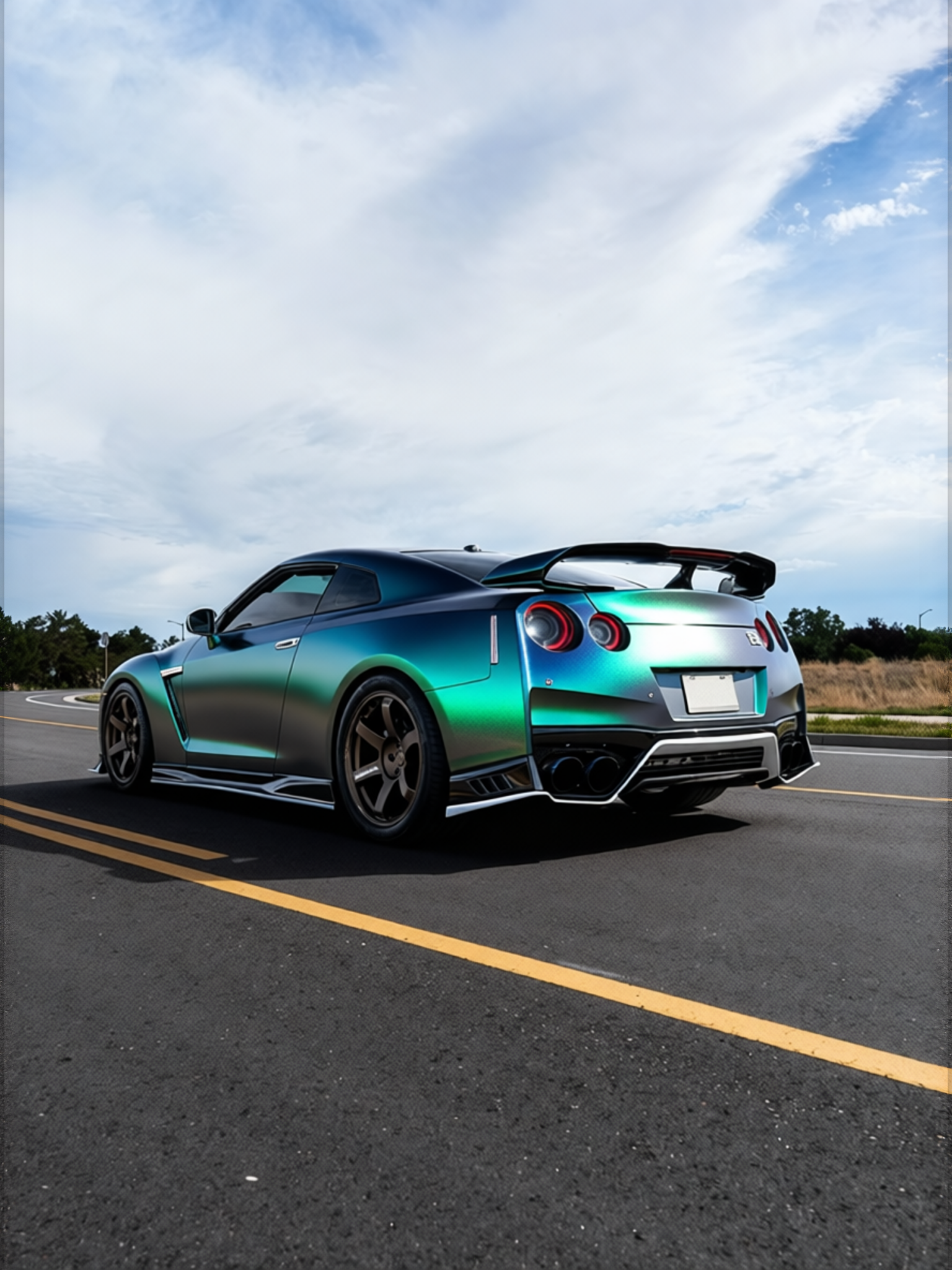 Nissan GT-R in Diamond Grey Blue, gloss finish
