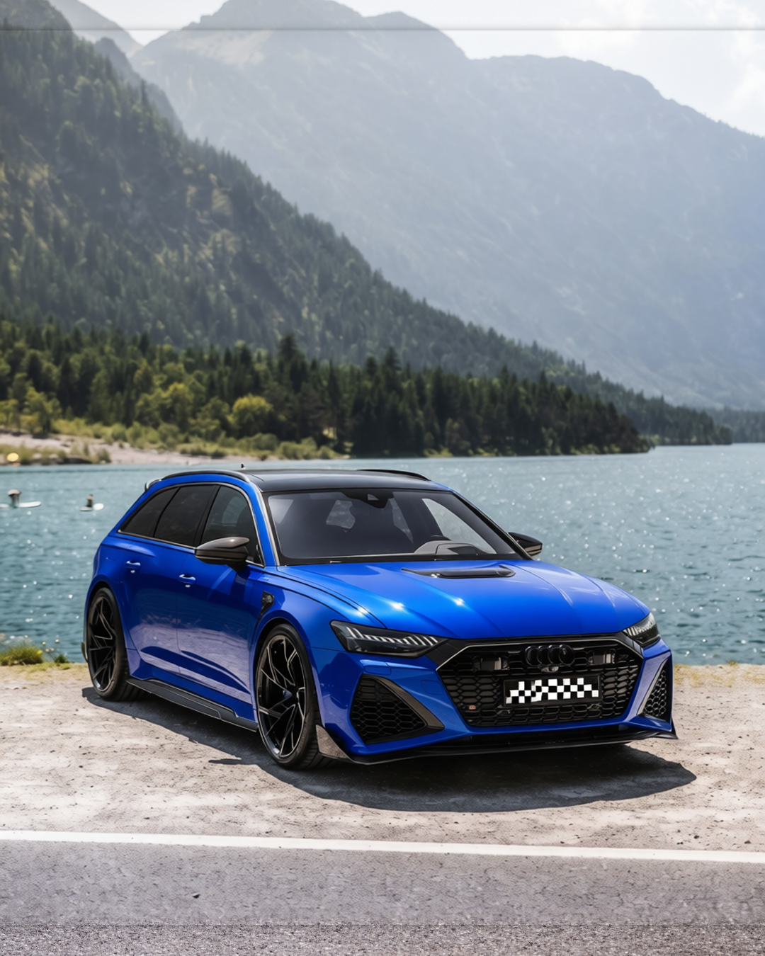 Audi RS6 in Royal Blue, gloss finish