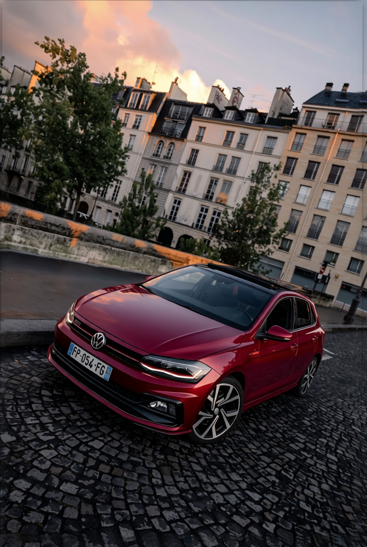 Volkswagen Polo GTI rendered in Gloss Crystal Ancora Red gloss wrap