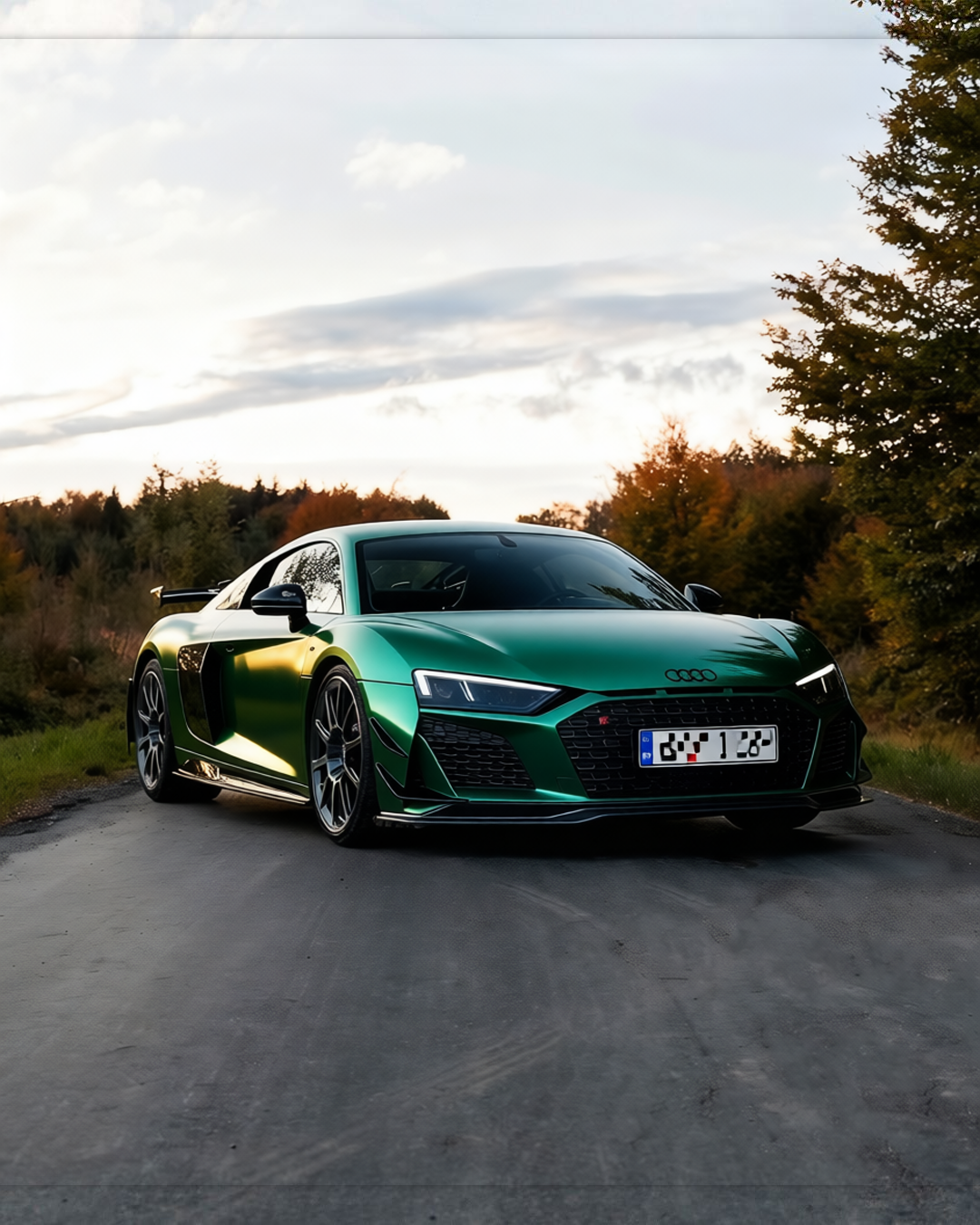 Audi R8 rendered in Super Gloss Liquid Metallic Aventurine gloss wrap