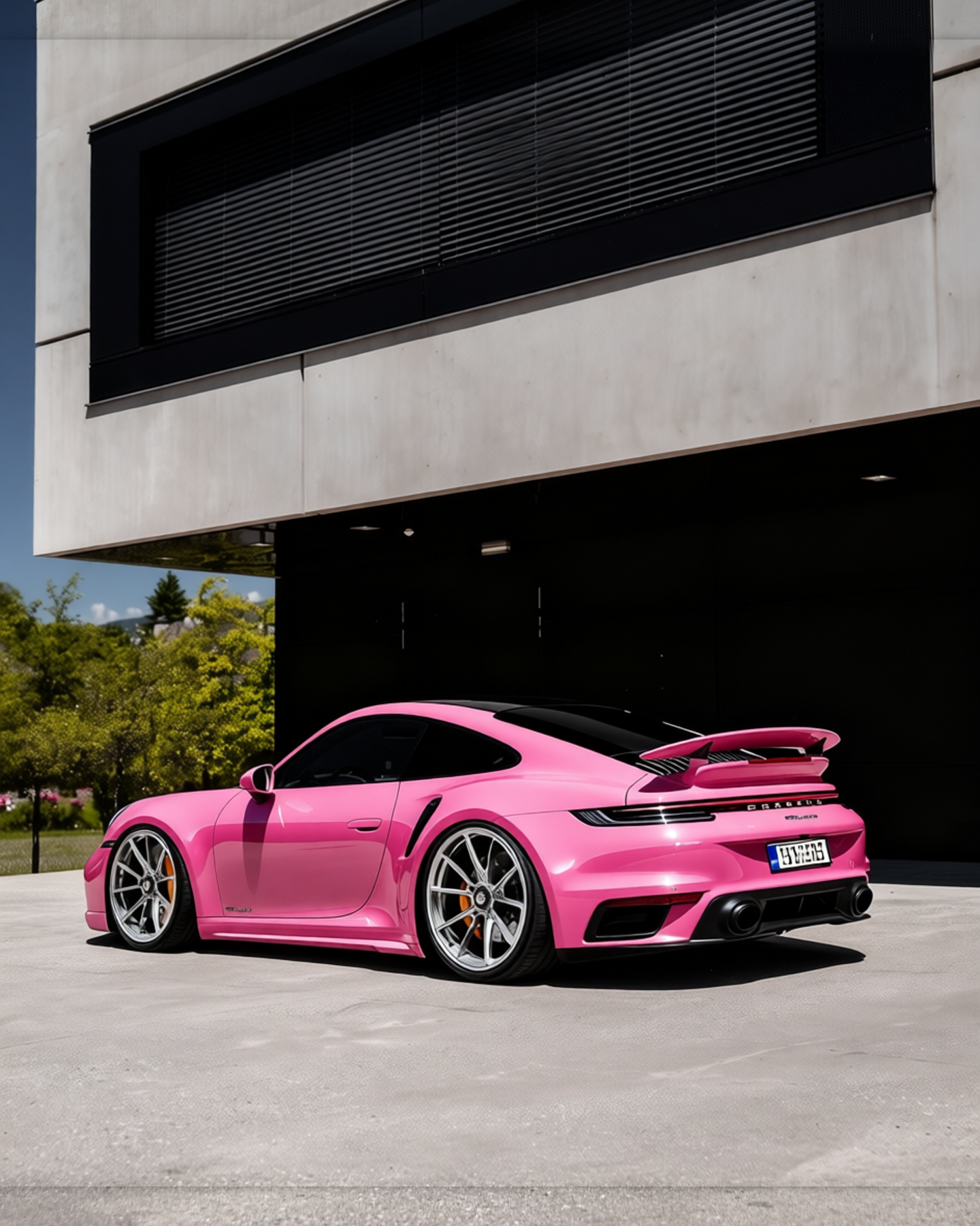 Porsche 911 in Gloss Soft Pink, gloss finish