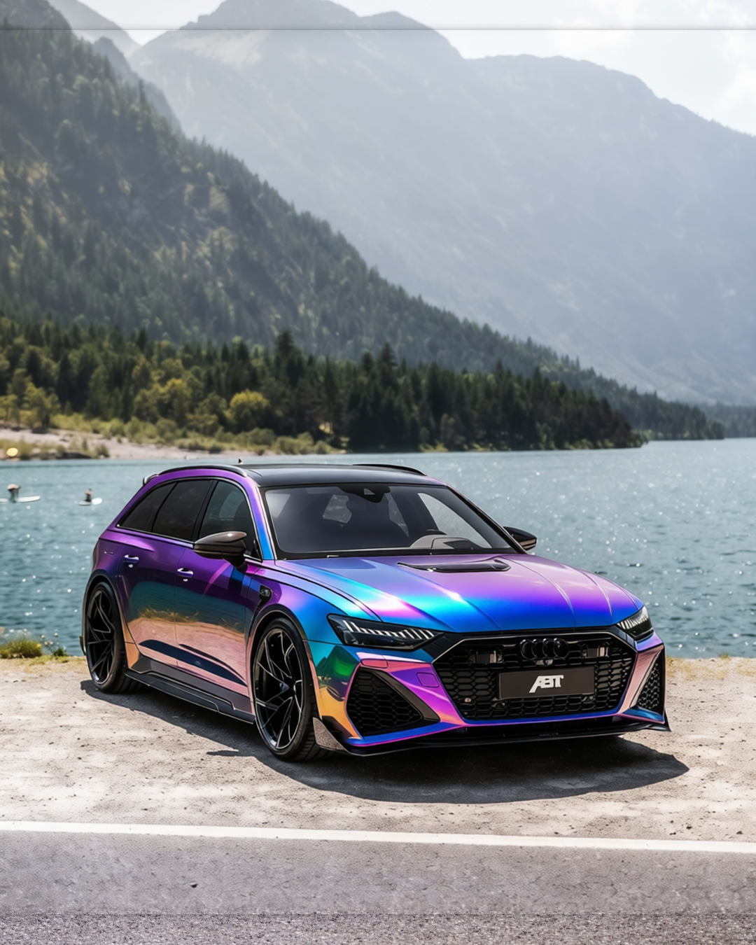 Audi RS6 rendered in Super Gloss Spectrum gloss wrap