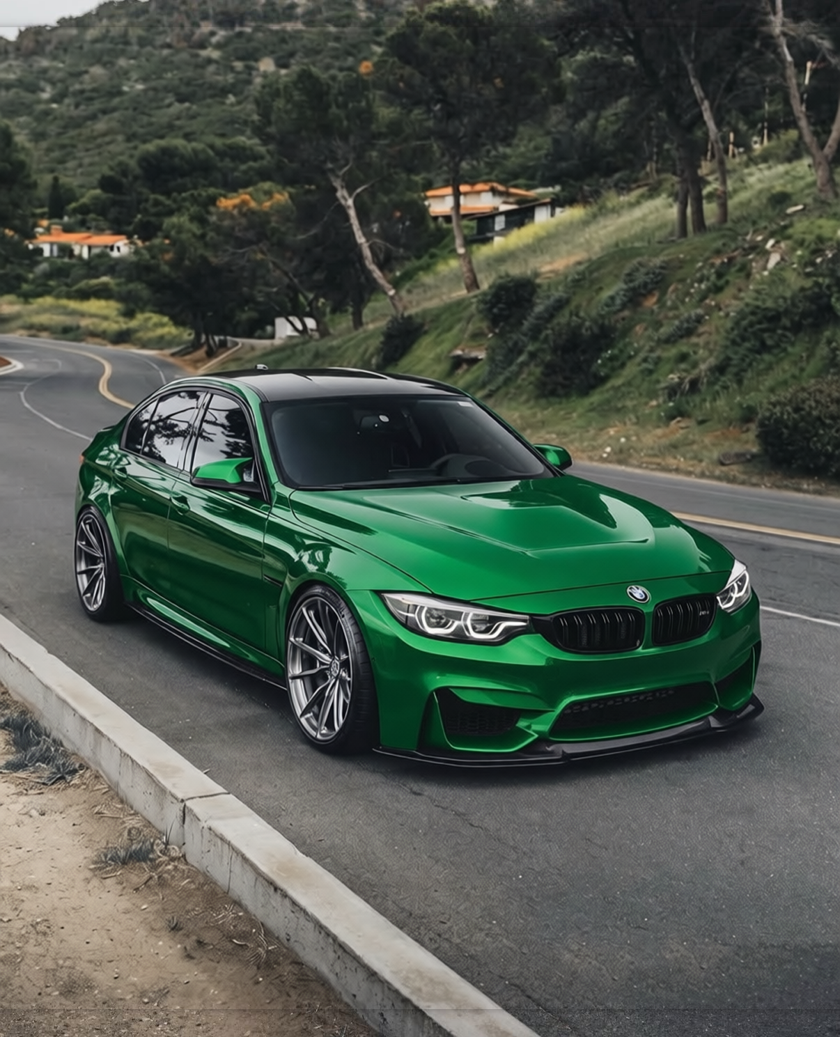 BMW M3 in Racing Green, gloss finish