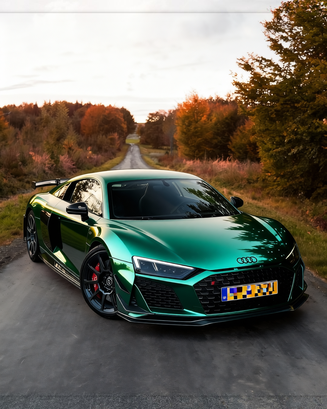 Audi R8 rendered in Super Gloss Liquid Metallic Aventurine gloss wrap