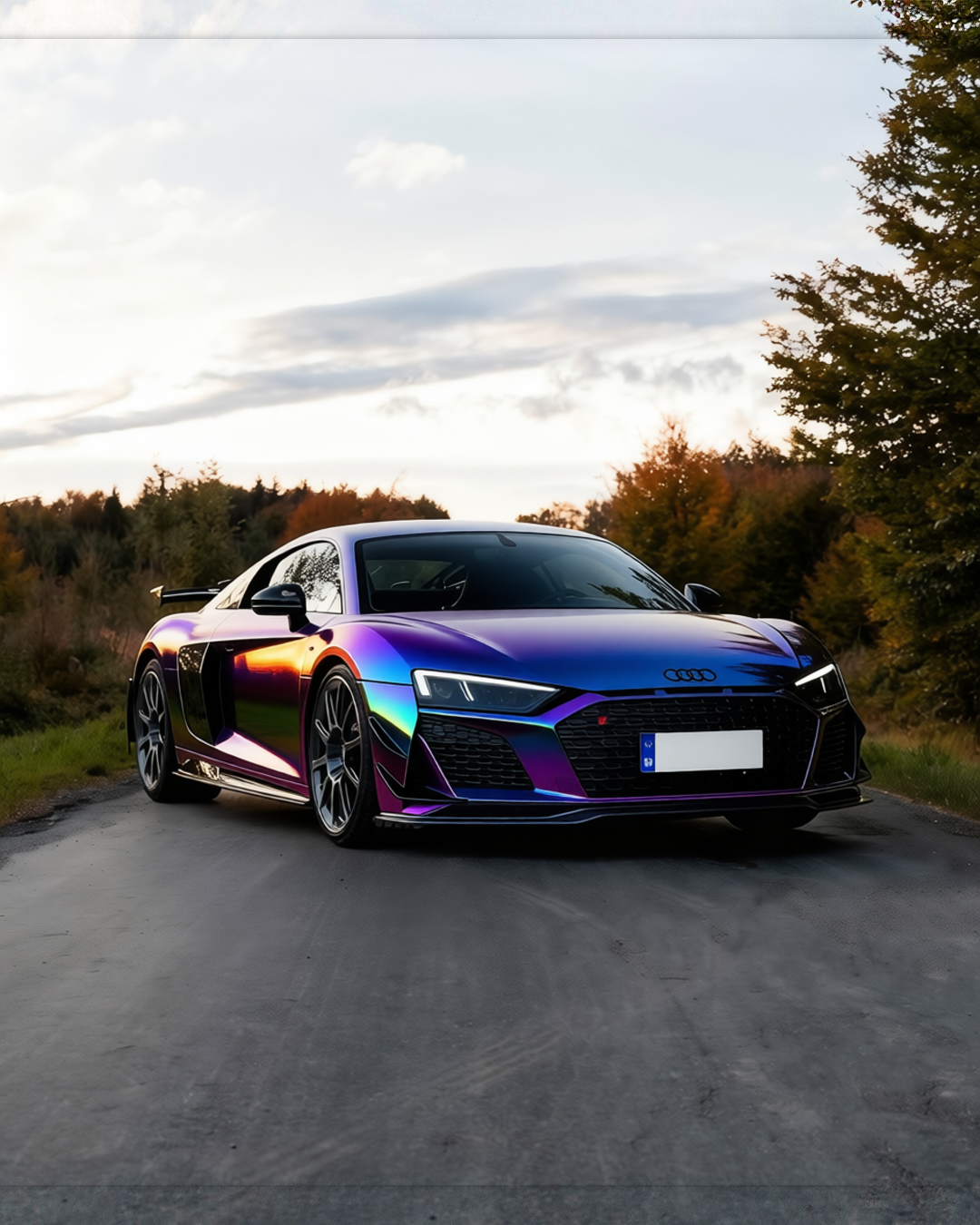 Audi R8 rendered in Super Gloss Spectrum gloss wrap