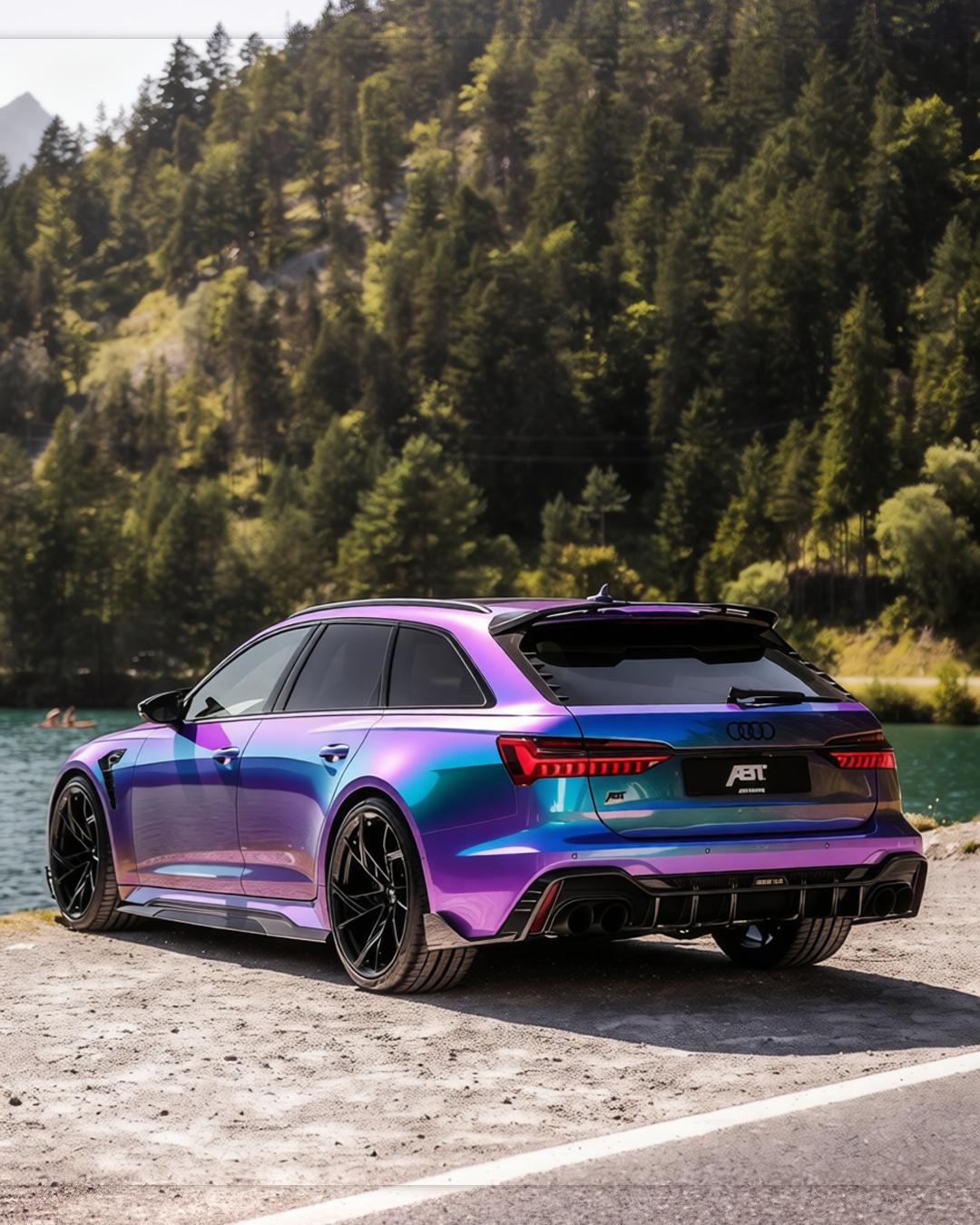Audi RS6 rendered in Super Gloss Spectrum gloss wrap