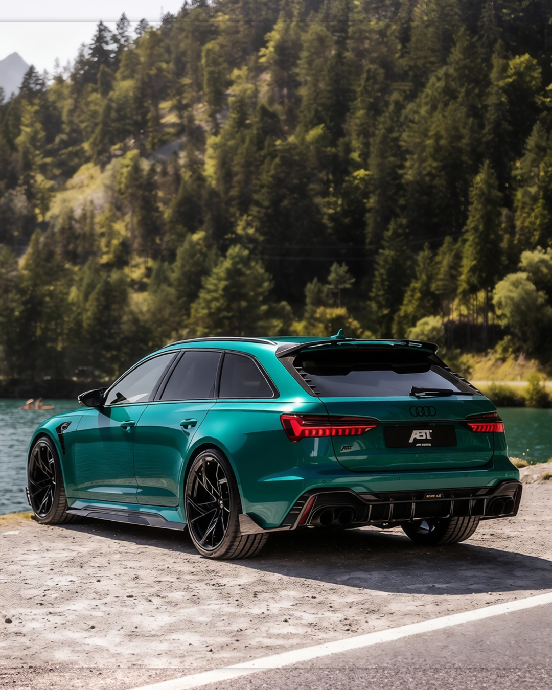 Audi RS6 rendered in Super Gloss Era Green gloss wrap