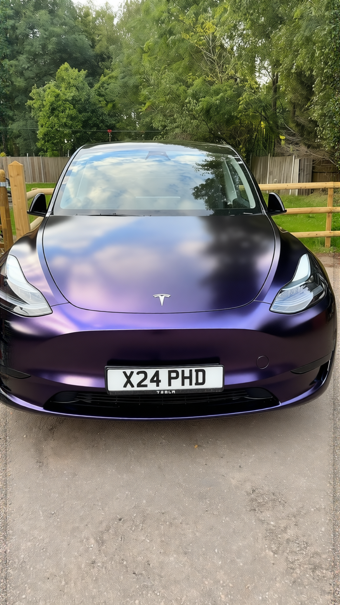 Your car rendered in Black Tulip gloss wrap
