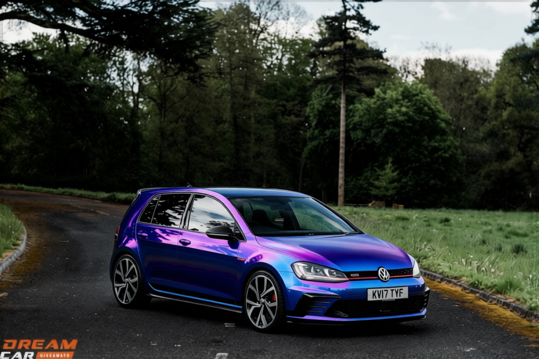 Volkswagen Golf GTI rendered in Super Gloss Spectrum gloss wrap
