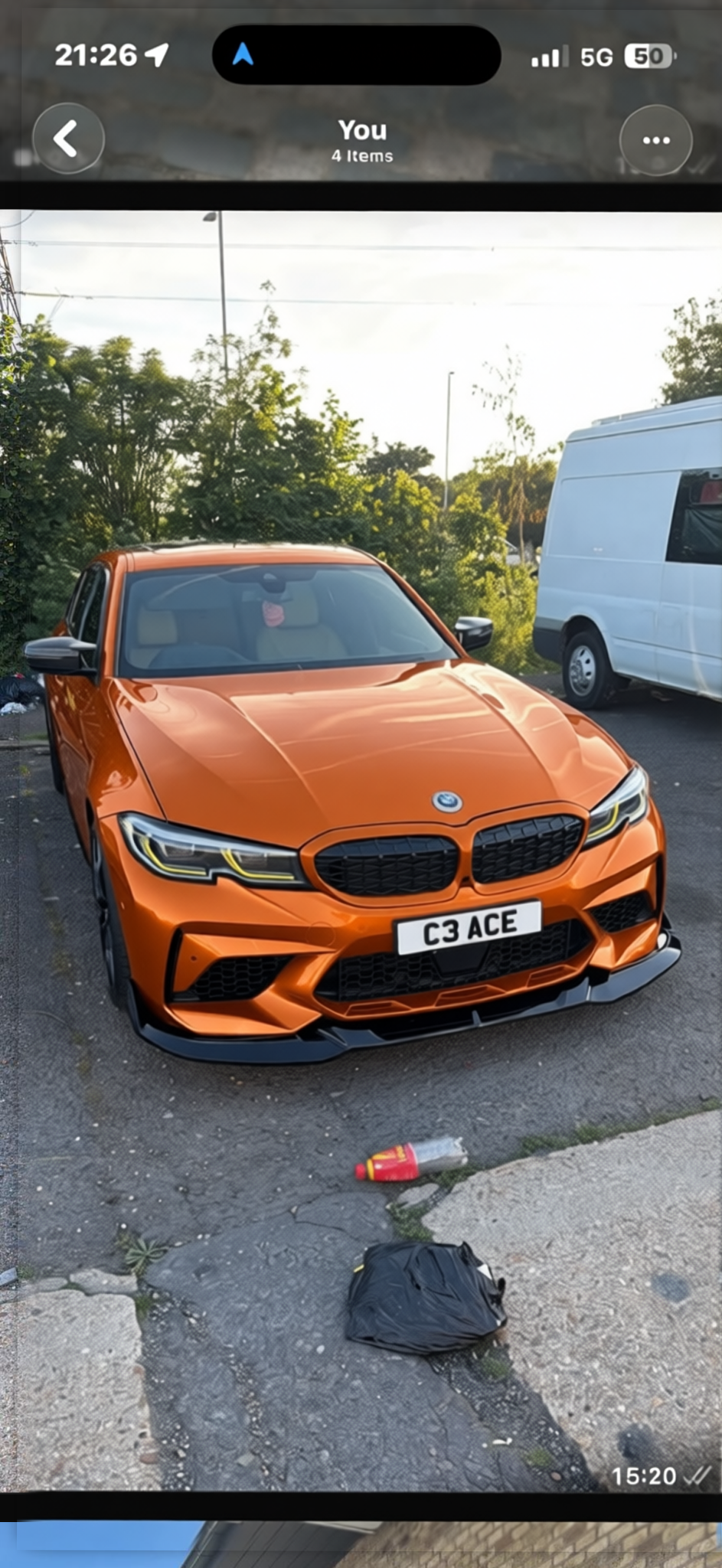 Your car rendered in Lava Orange gloss paint