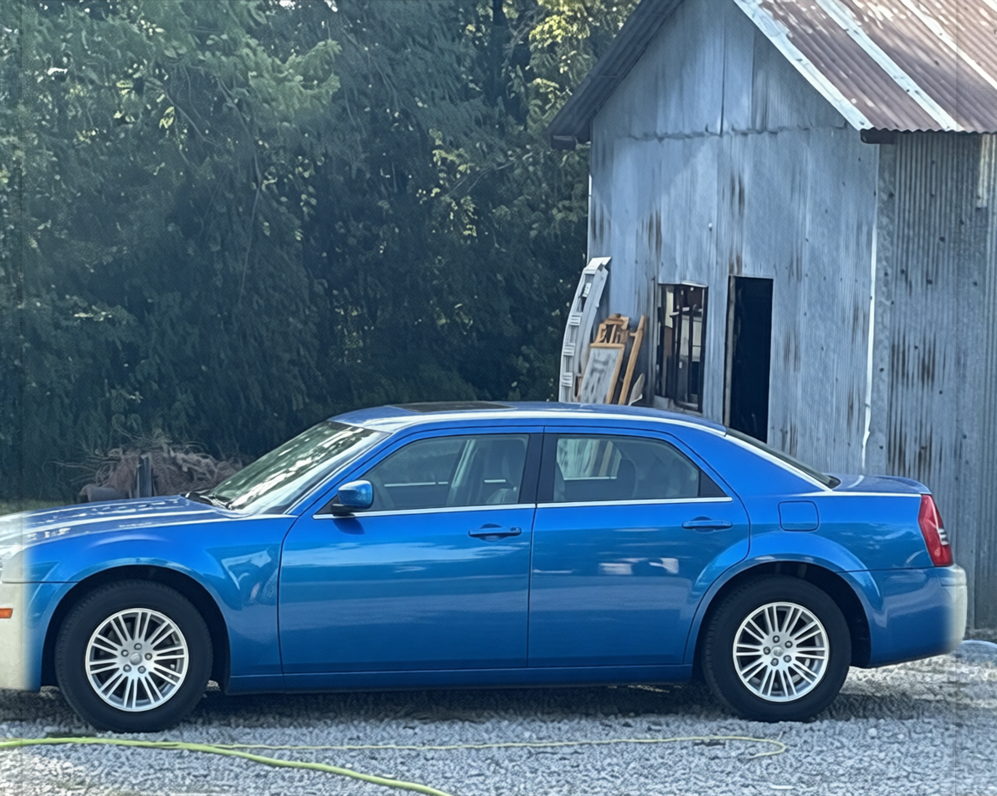 Your car rendered in Gulf Blue gloss paint