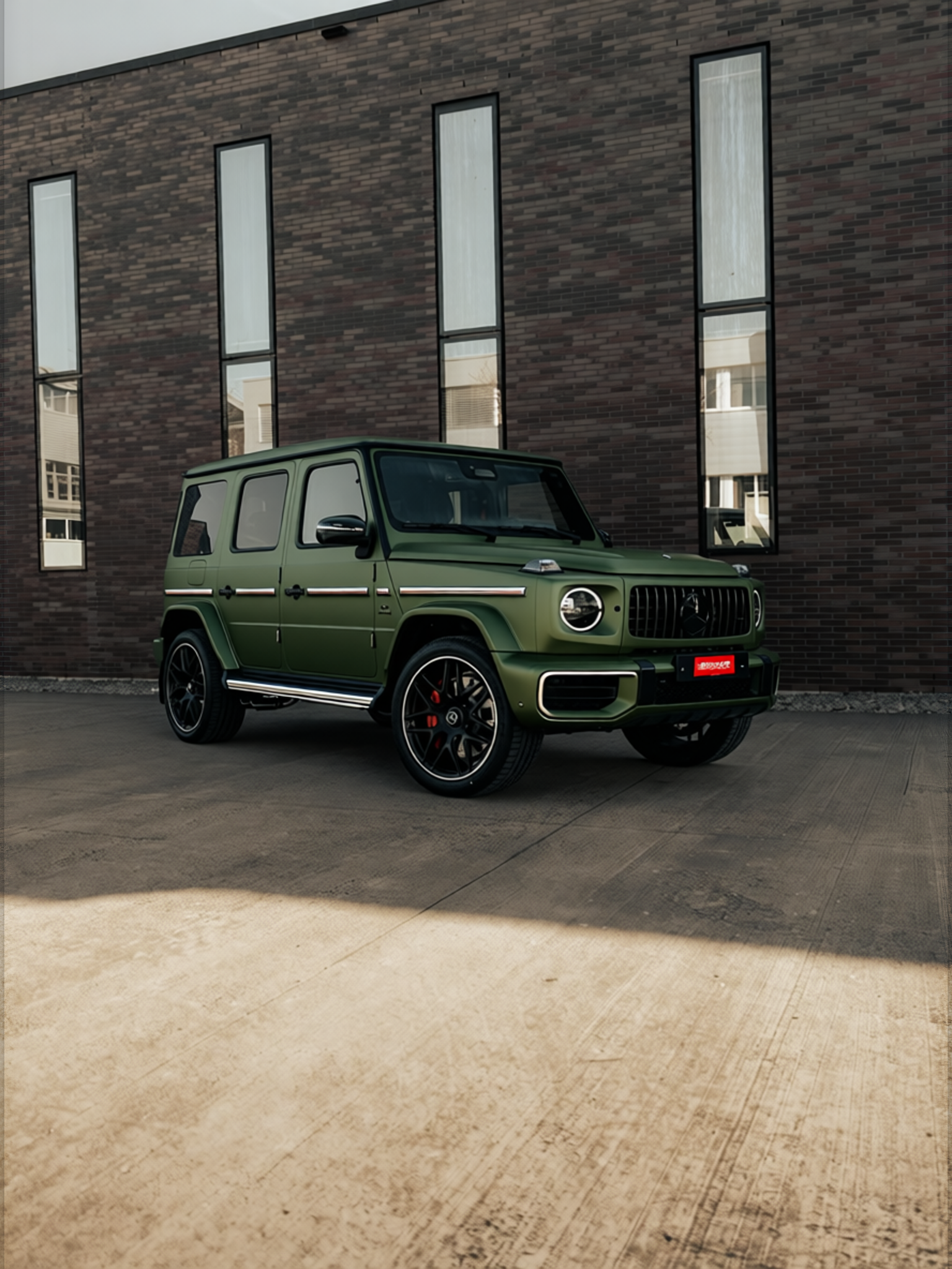 G Class rendered in Matte Military Green matte wrap