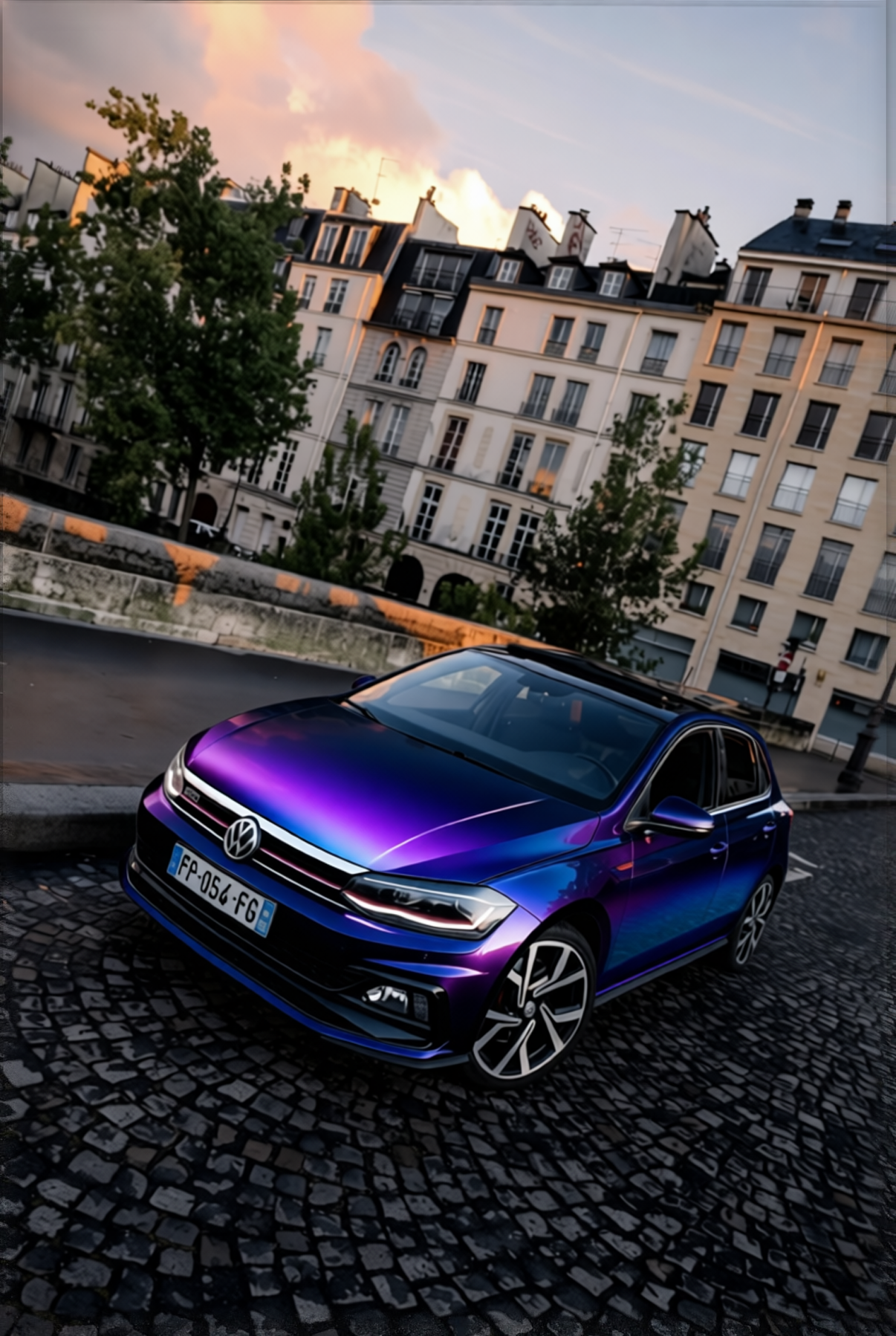 Volkswagen Polo GTI rendered in Super Gloss Spectrum gloss wrap
