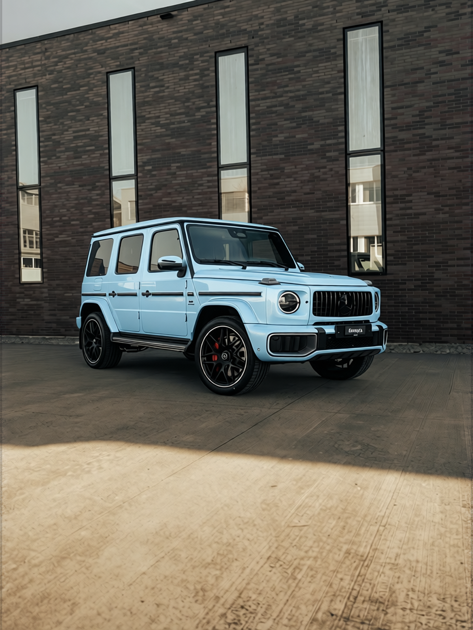 G Class rendered in Yacht Blue gloss wrap
