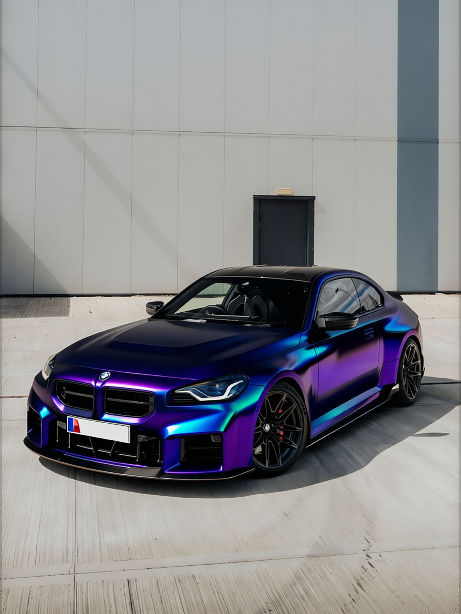 BMW M2 rendered in Super Gloss Spectrum gloss wrap