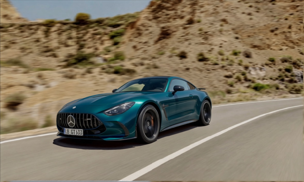 Mercedes-AMG GT rendered in Super Gloss Era Green gloss wrap