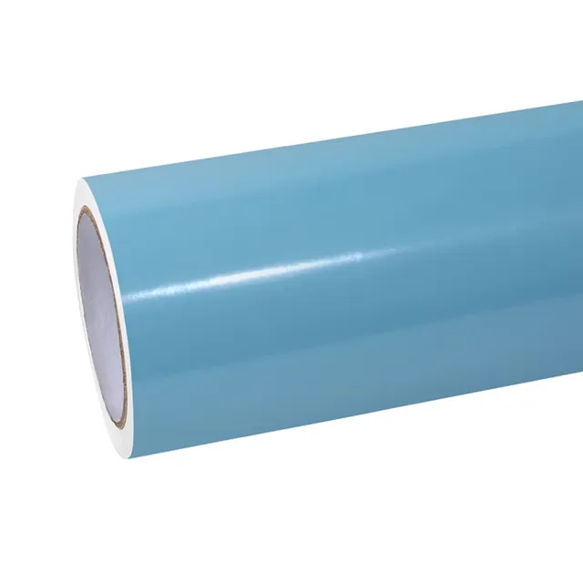 Ravoony Glossy Crystal Light Blue vinyl wrap film texture · Specced
