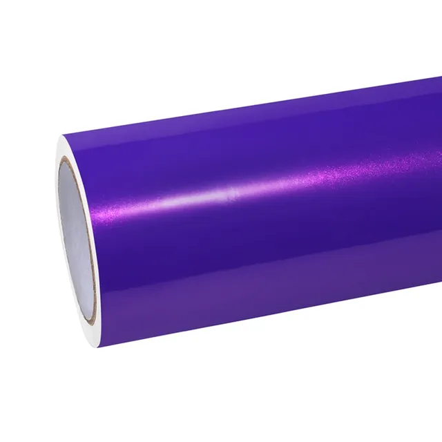 Ravoony Glossy Explosion Purple vinyl wrap film texture · Specced