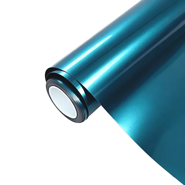 Ravoony Glossy Long Beach Blue vinyl wrap film texture · Specced