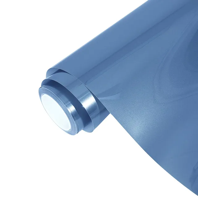 Ravoony Glossy Metal Paint Mist Blue vinyl wrap film texture · Specced