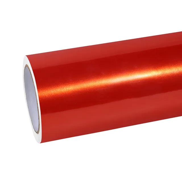 Ravoony Glossy Metal Paint Orange vinyl wrap film texture · Specced