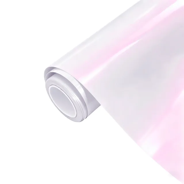 Ravoony Glossy White To Pink vinyl wrap film texture · Specced