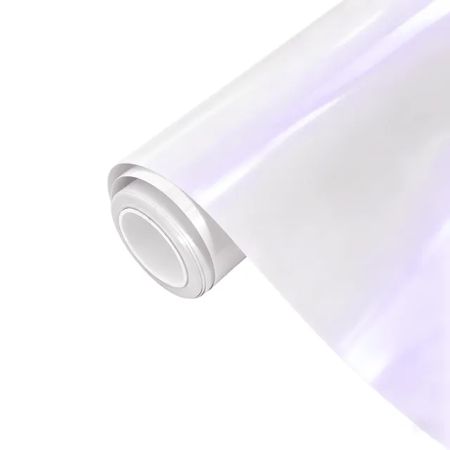 Ravoony Glossy White To Purple vinyl wrap film texture · Specced