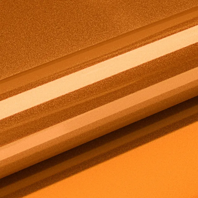 HEXIS Gloss Zenith Orange vinyl wrap film texture · Specced