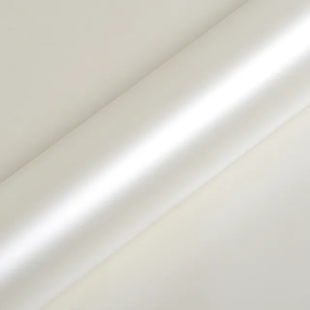 HEXIS Satin Nacre White vinyl wrap film texture · Specced