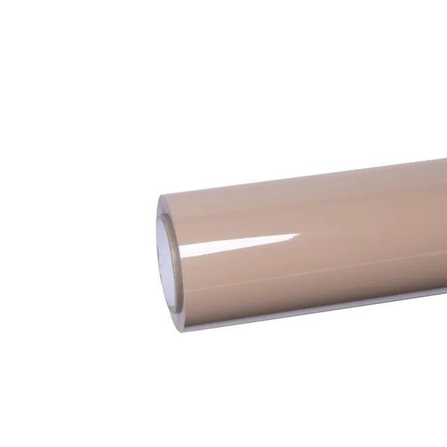 Ravoony Premium Super Gloss Latte Beige vinyl wrap film texture · Specced